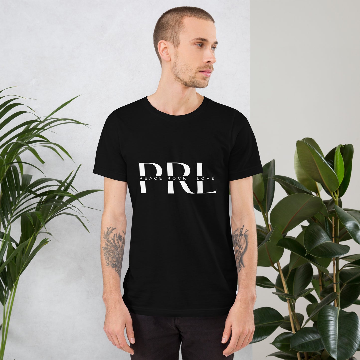 PRL Logo | White on Black Unisex t-shirt