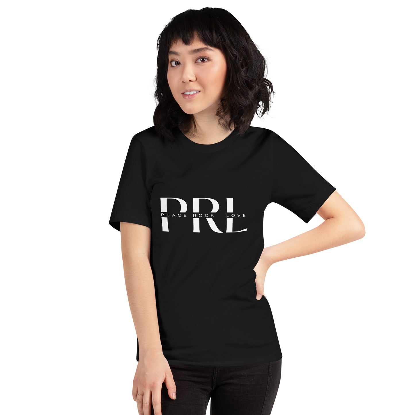 PRL Logo | White on Black Unisex t-shirt