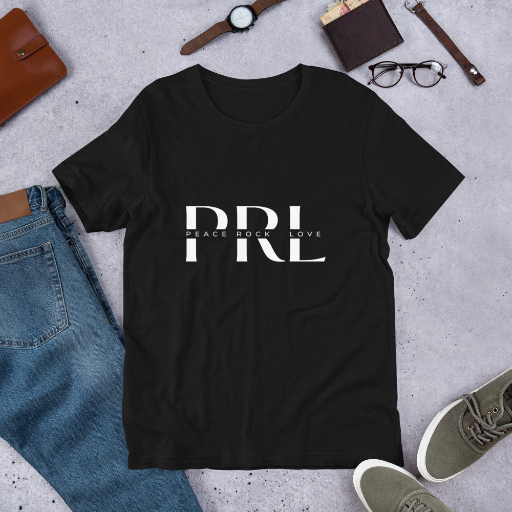 PRL Logo | White on Black Unisex t-shirt